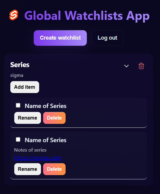 Watchlist App Screenshot 2